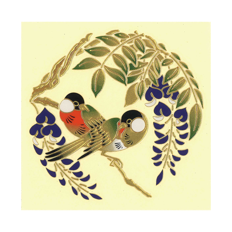 藤とうそ / Wisteria and Finch