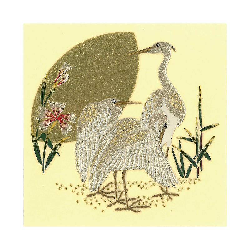 月と白鷺 / Moon and Heron