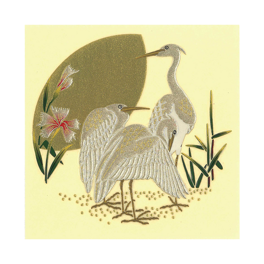 月と白鷺 / Moon and Heron