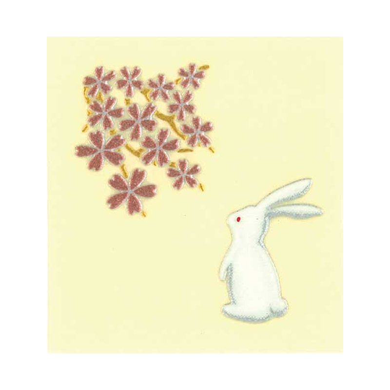 うさぎと桜 / rabbit enjoying the cherry blossoms