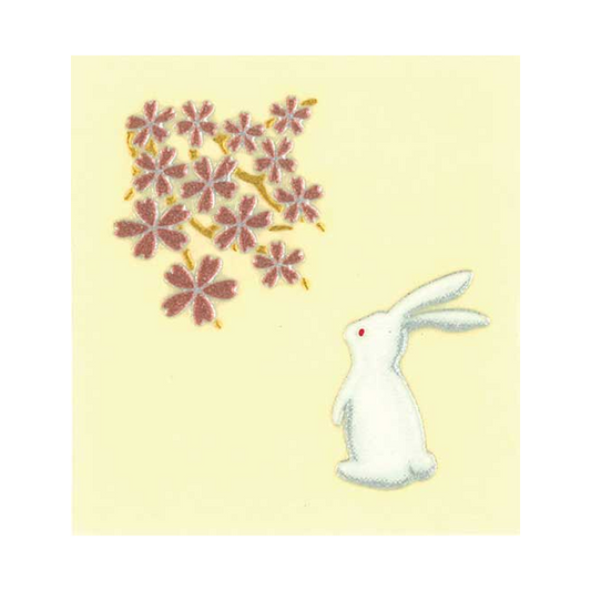 うさぎと桜 / rabbit enjoying the cherry blossoms