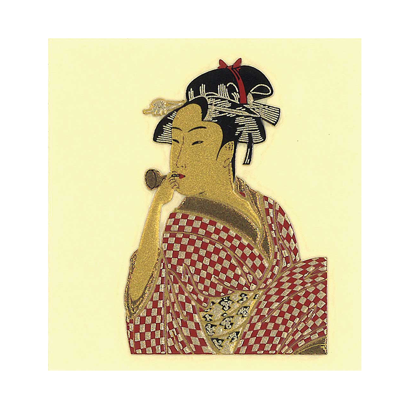 歌麿 びいどろを吹く女 / Ukiyoe