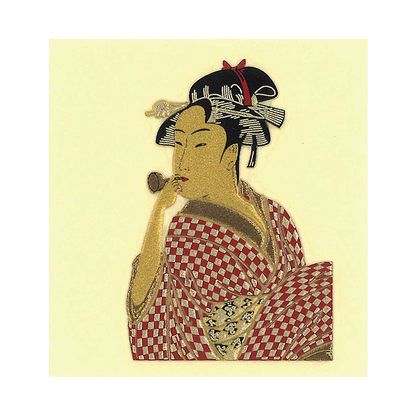 歌麿 びいどろを吹く女 / Ukiyoe