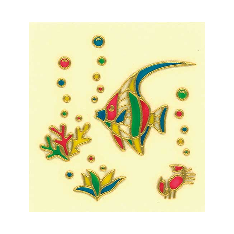 熱帯魚（ステンドグラス調）/ Tropical Fish - Stained glass Style